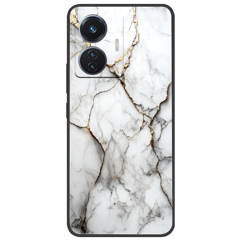 Для vivo T1 4G Y55 4G iQOO Z6 44 Вт V2153 Чехол Мраморный Мягкий Матовый Силиконовый Чехол на Заднюю Панель Для Vivo T1 44 Вт Полная Защита Чехол для Телефона