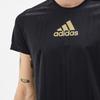 Adidas Круглый вырез спортивная дышащая футболка с коротким рукавом мужские топы черный FK3553