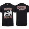 Hip Pop Harajuku T Shirt Vintage Rock Band Led Tour Mothership Zeppelin T Shirt Double-sided Casual Oversized T-shirt Unisex