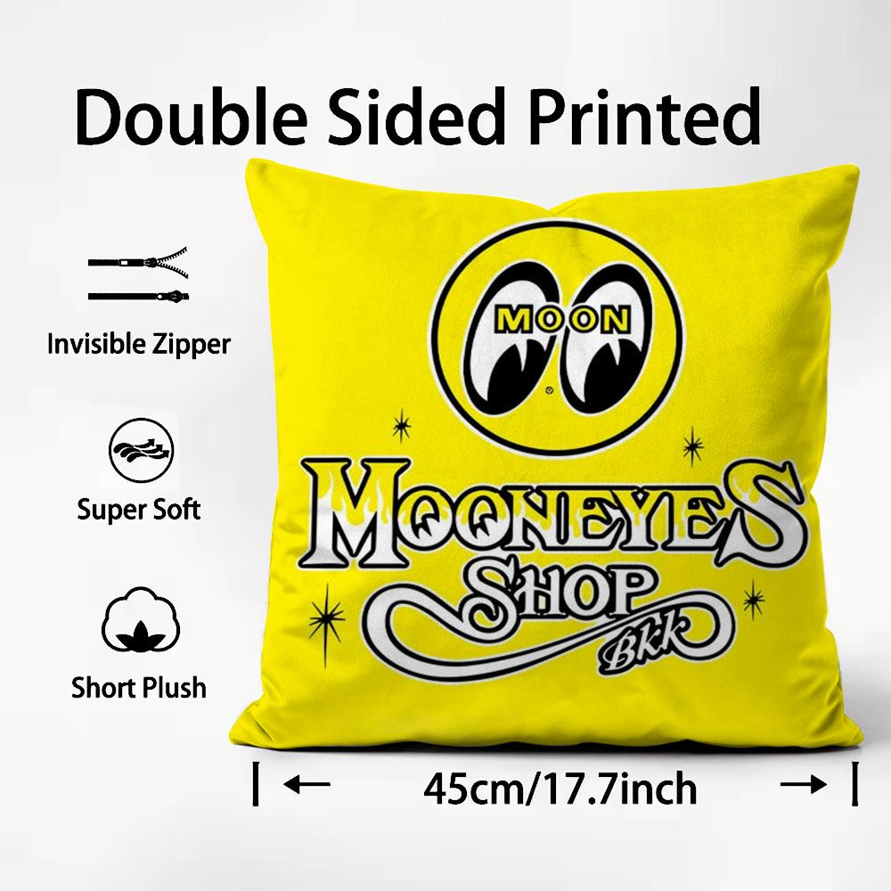 Cute Cartoon M-MooneyesS Cushion Cover Comfortable Reversible Pillow Cover Ideal for Car Sofa Bedroom & Beyond