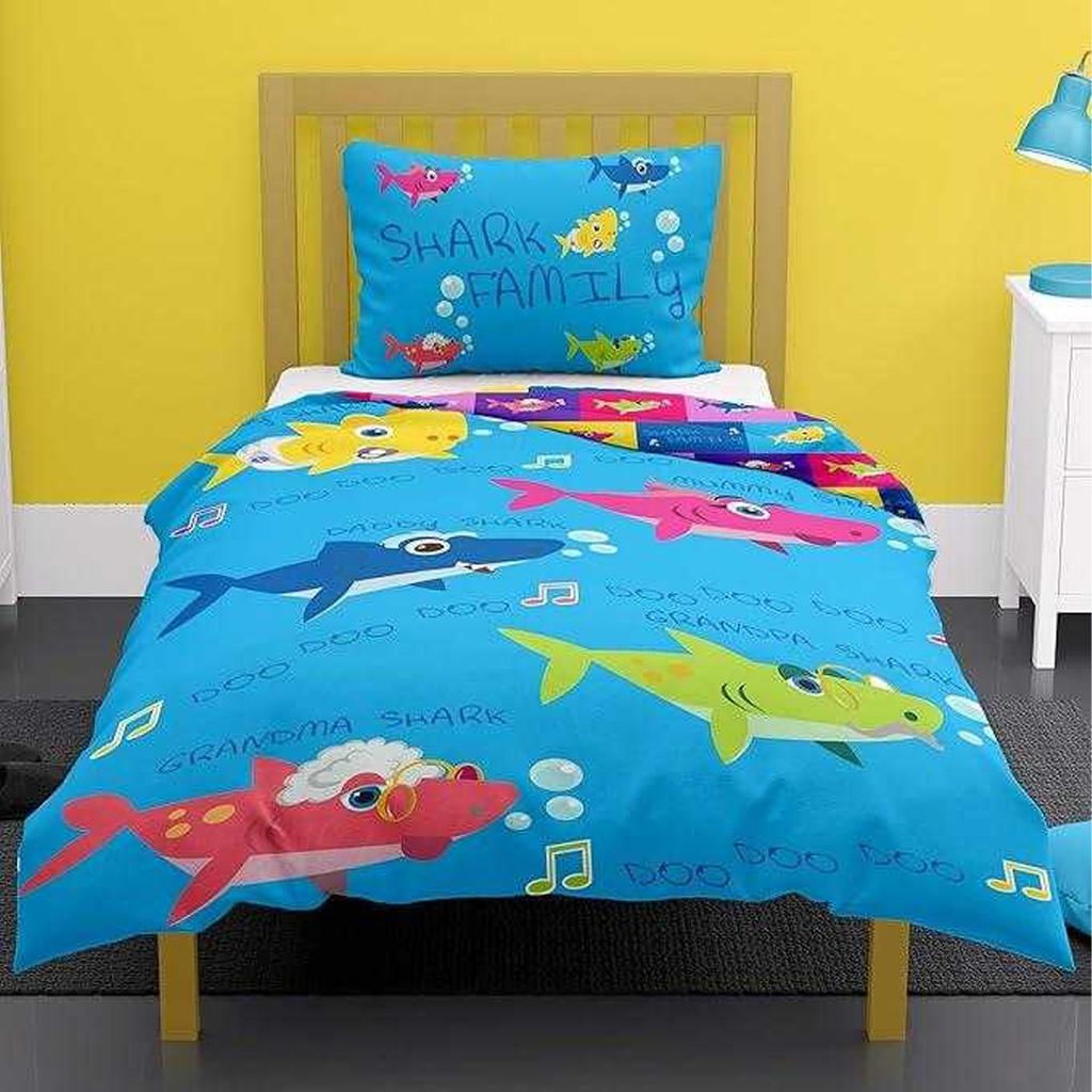 Baby Shark Childrens/Kids Doo Doo Reversible Duvet Cover Set