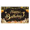 Fashion Clear Printing Decorative Washable Happy Birthday Party Backdrop Cloth Home Decor for Festival Banner