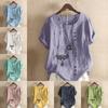 Women's Fashion Pattern Print Short Sleeve T-shirt Loose Cotton Shirt Casual Loose Summer Blouse Tops Plus Size