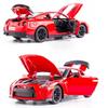 Модели автомобилей GTR R34 в масштабе 1/32, литые под давлением модели автомобилей из сплава металла со звуком и светом, гоночные игрушки с откатом, подарки для детей, масштабная модель автомобиля