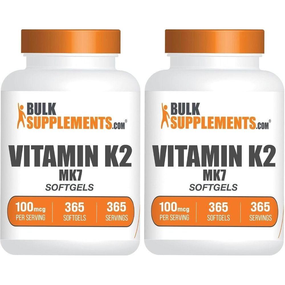 Bulk Supplements Menaquinone 7 Menaquinone Vitamin K2 MK-7 100mcg 730 Tablets 1 pcs