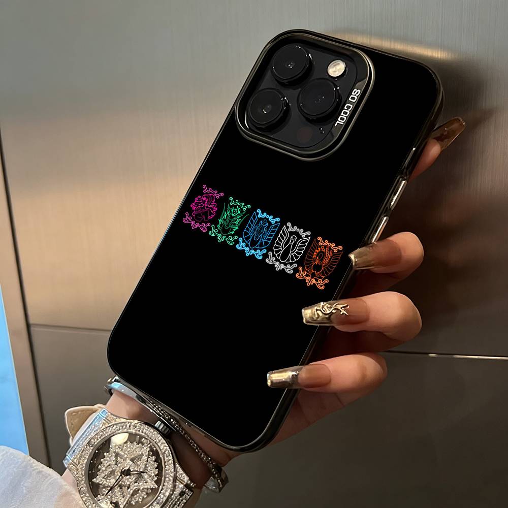 S-Saint S-Seiya Knights Phone Case For IPhone17 16 11 12 13 14 15 16 Pro Max Plus Cover Colored Silver Funda Bumber