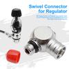 360 Degree Swivel Low Pressure Hose Adapter Brass Chrome Plated Scuba Diving Connector for Hose And 2nd Stage Scuba Diving Regulator