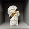 Нарезанная скульптура философа Золотой череп Статуя греческого философа Полимерная фигурка Дом Офис