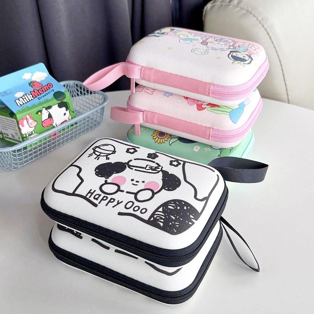 PU коробка для хранения кабеля данных прямоугольный чехол для хранения наушников для путешествий