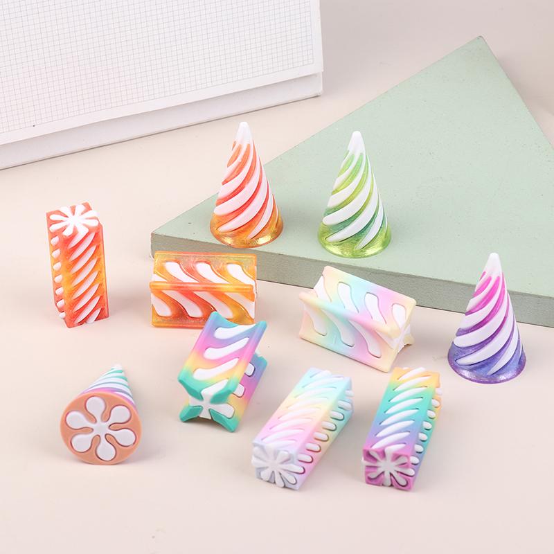 1 шт. спиральная конусная декомпрессионная игрушка 3D-печатная пирамида невозможная проходная скульптура квадратный столб спиральный винт игрушки-фиджет