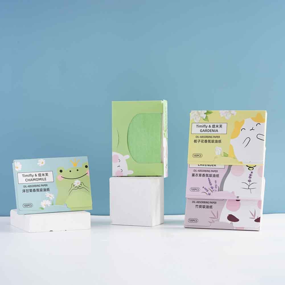 100 шт. Ароматизированная матирующая бумага для лица для контроля жирности и впитывания масла. Портативные салфетки для очищения лица. Инструменты для макияжа.
