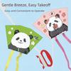 Handheld Animal Kite Portable Foldable Kite Breeze to Fly Cartoon Panda Kite  Children Sports