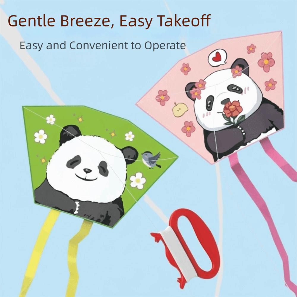 Handheld Animal Kite Portable Foldable Kite Breeze to Fly Cartoon Panda Kite Children Sports
