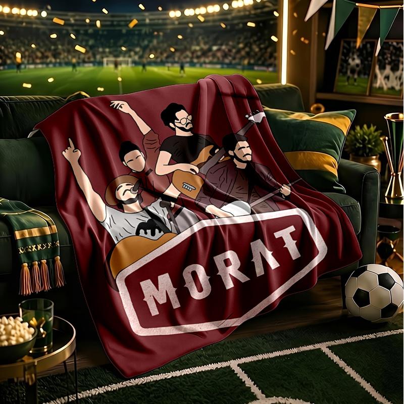 Morat Music Cover Art Throws Blanket Flannel Blankets Plush for Couch Bed Gifts for Men Women Travel picnic blanket Christmas fan gifts