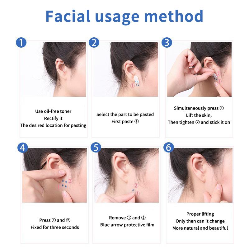 400 шт. Подтягивающие наклейки для лица Невидимые Прозрачные Тонкие Патчи для Лица Инструменты для Лифтинга V-образное Лицо Морщины Дряблая Кожа Клейкая Лента