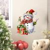 Водонепроницаемая наклейка на крышку унитаза Снеговик Рождественский туалет Съемные самоклеящиеся наклейки для украшения дома