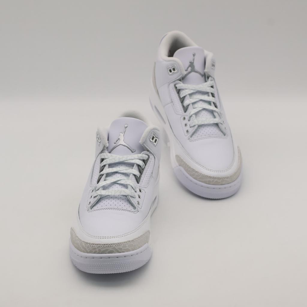 CT8532-111 Nike Air Jordan 3 Retro Pure Money Белый и Серебристый (2025) (Мужской)