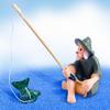 Fisherman Miniature Figurine Dollhouse Ornament Aquarium Decoration Decorative Collectible DIY