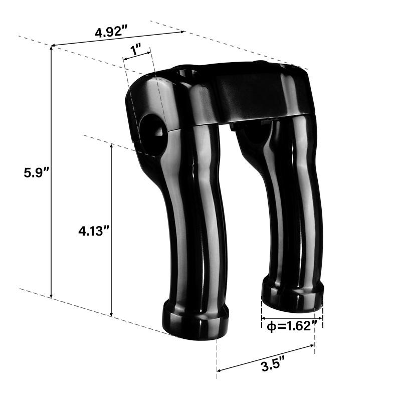 4" Handlebar Riser 1" Top Clamp Fit For Harley Softail Standard Street Bob Breakout 18-23