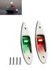 2x Red+Green Marine Boat Navigation LED Side Tear Drop Lights Vertical Mount 12V