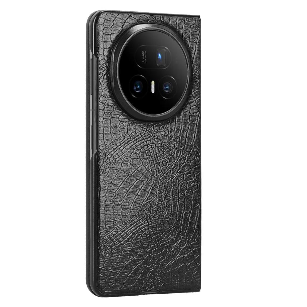 Для Honor Magic V5 5G Чехол Кожаный с текстурой крокодила Покрытие Твердый ПК Чехол для телефона