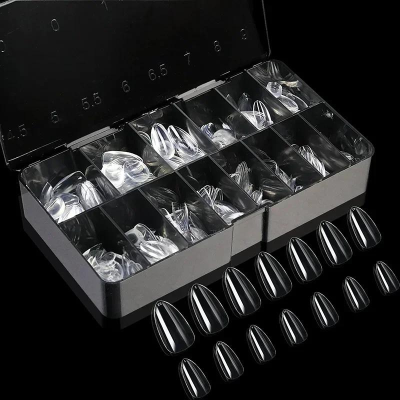 Мягкие гелевые накладные ногти Natural Sculpted Ballet Coffin Almond Fake Nails Full Cover Premium Press On Nails Nail Supplies