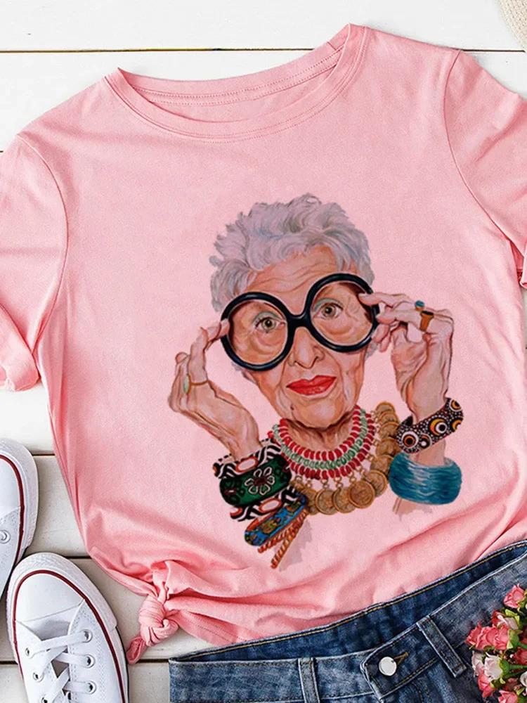 Womens Yellow Short Sleeve Tshirt Lady Casual Tops Harajuku Streetwear Summer Print Drop Ship