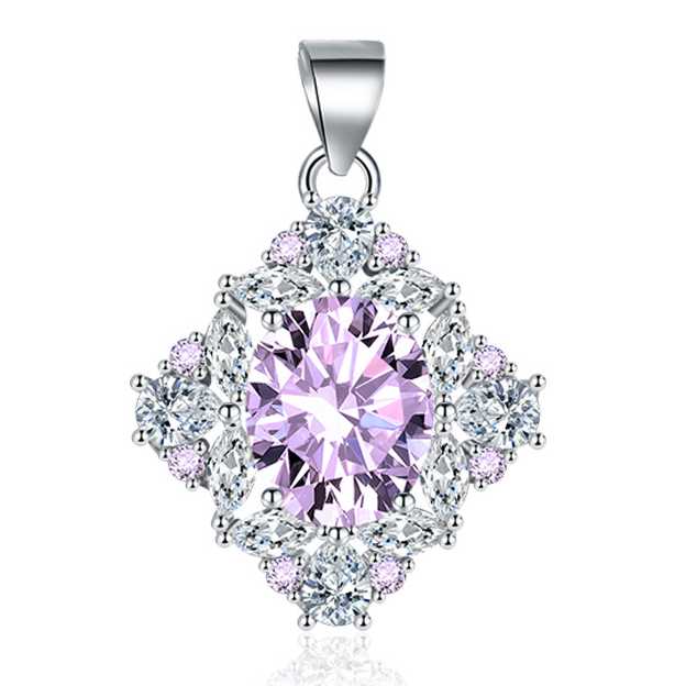 Sace Gems Классический роскошный циркон для женщин кулон ожерелье ювелирные изделия свадебное обещание вечерние подарок