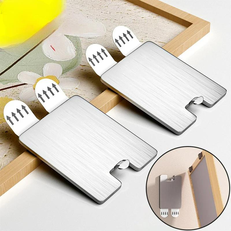 1шт. крючки для фоторамки из нержавеющей стали, подвешивание картин, прочный клей, водонепроницаемый крючок, не оставляющий следов, без проколов, для гостиной