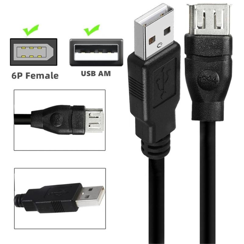 Firewire IEEE 1394 6Pin гнездо к USB 2.0 штекер адаптер кабель-конвертер для цифровых устройств 20см