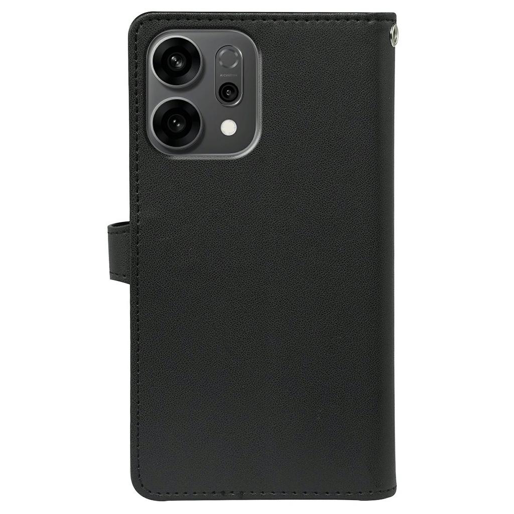 Для Oppo Reno14 5G (Глобальный) Чехол с 9 отделениями для карт, подставка из искусственной кожи, чехол для телефона