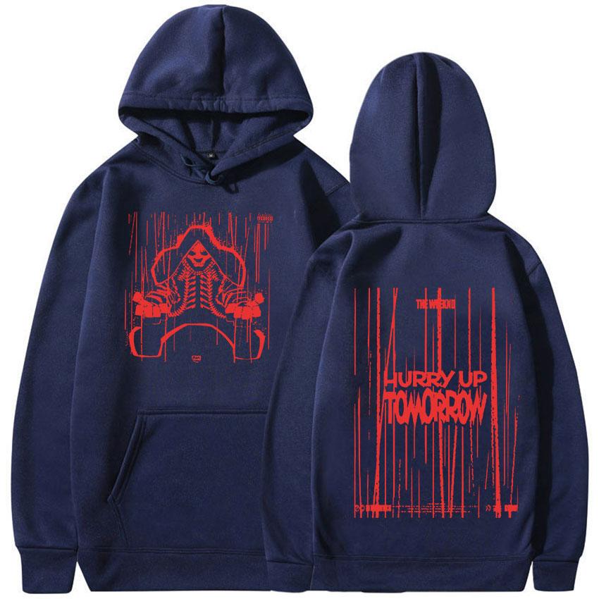 Rapper The Weeknd Hurry Up Tomorrow Album 2025 Fans Hoodie Men's Gothic Hip Hop Pop Music Pullover Sweatshirts Fleece Streetwear