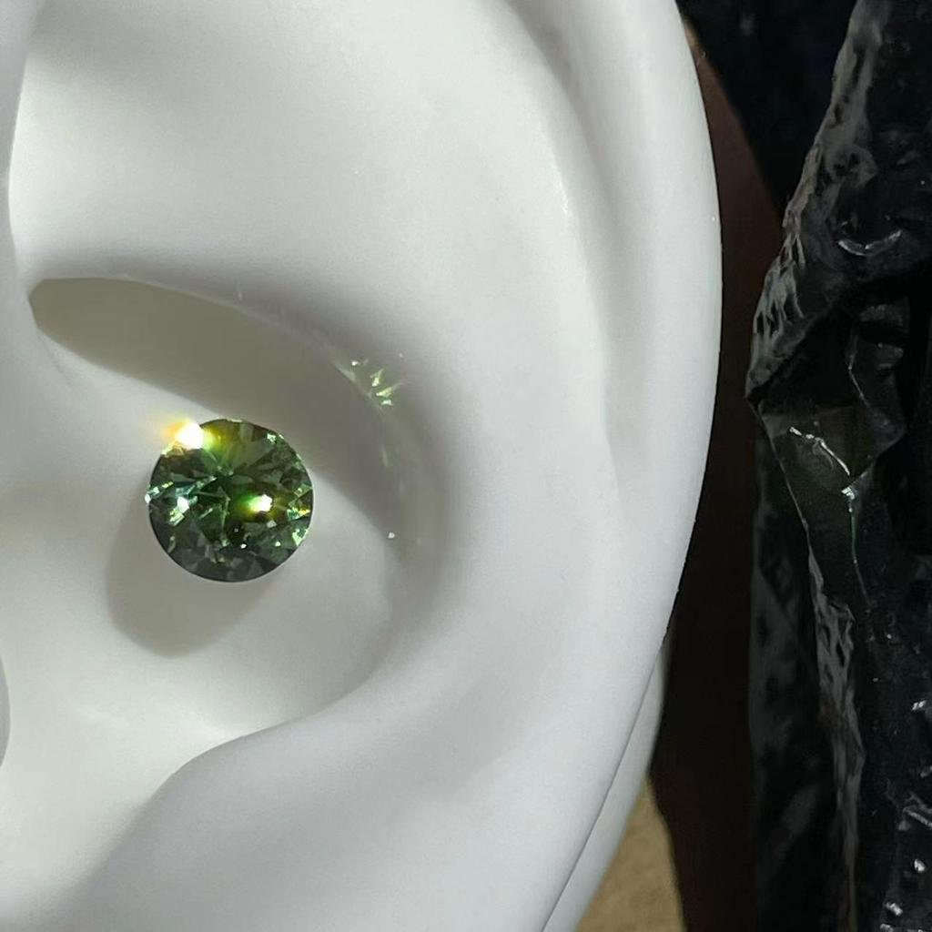 Круглые серьги-гвоздики с бриллиантами из медицинской титановой стали — супер яркий дизайн Cochlear для женщин, милый и стильный стиль