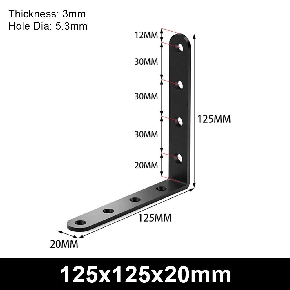 1Pcs Stainless Steel Angle Bracket 90 Degree Mending Plate Durable Corner Stand  Furniture Hardware