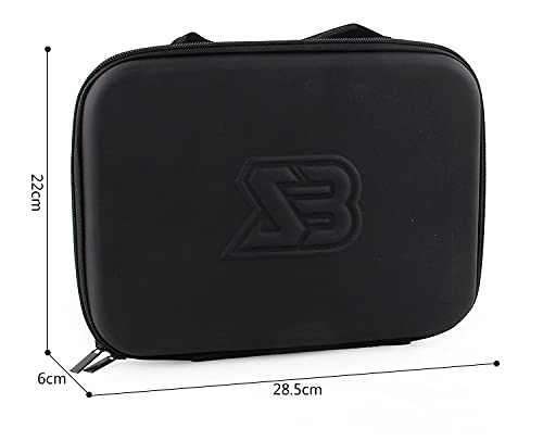 Portable Beyblade Case with Handle, Durable, Built-in Sponge, Shock Absorbing, Storage Case for Beyblade Burst, Gift for Kids, Black