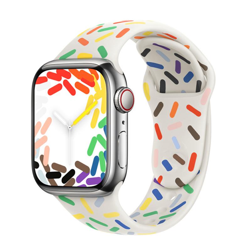 Ремешок Pride Edition для Apple Watch, ремешок 44 мм, 45 мм, 40 мм, 38 мм, 42 мм, 44 мм, резиновый браслет-ремень, серия iWatch SE 3, 4, 5, 6, 7, 8, ультра 49 мм