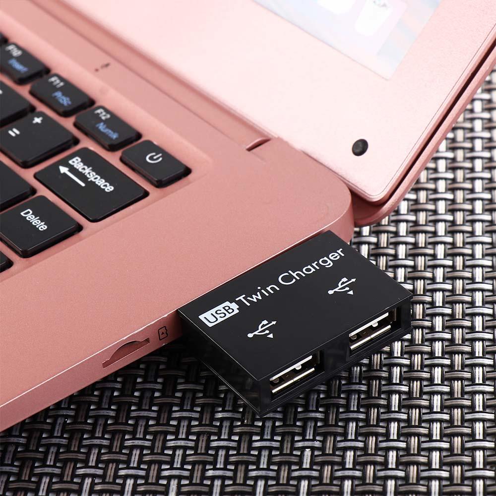 Док-станция Хаб Разветвитель Адаптер Конвертер USB 2.0 Зарядный Хаб Удлинитель USB-зарядки 1 Штекер на 2 Порта Розетки USB2.0 Разветвитель Зарядки