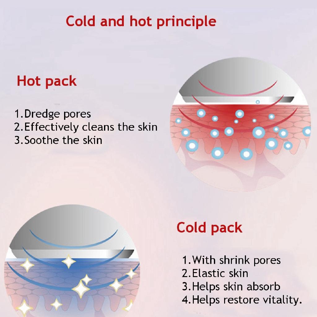 Многофункциональный светодиодный массажер для лица с горячим и холодным молоточком, ультразвуковой криотерапевтический лифтинг, вибрационный массажер для лица и тела, ионный прибор для красоты для спа-процедур
