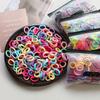 100pcs 2CM Kids Elastic Hair Bands Girls Gum Scrunchie Rubber Band for Children Nylon Hair Ties Headband Baby Hair Accessories