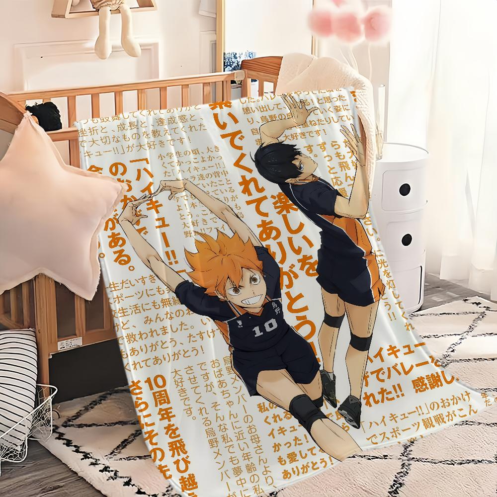 Комикс аниме арт H-Haikyu S-Shoyo Hinata Одеяло Фланелевое теплое мягкое плюшевое одеяло для дивана гостиной офиса спальни путешествий подарок