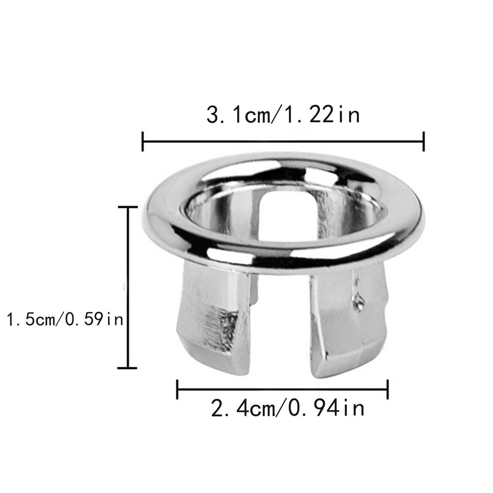 1 шт. Пластиковая крышка перелива для отверстия в раковине для кухни, ванной комнаты, умывальника, отделка, крышка слива для ванны, замена, круглая крышка-заглушка для умывальника