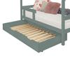 Bed Drawer 80 X 160 with Slatted Base BUDDY - Sage Green