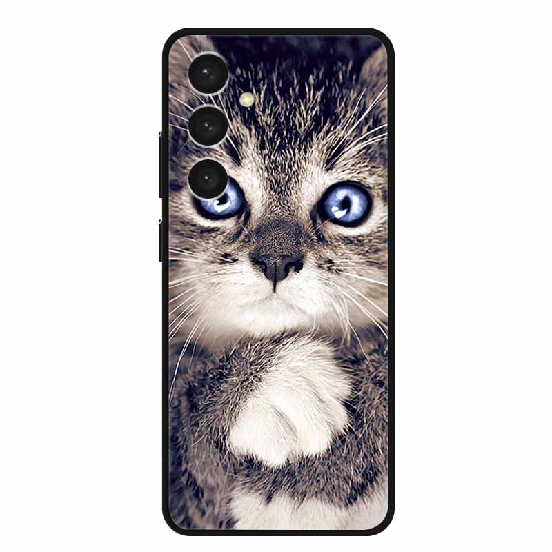 For Samsung S24 Plus Phone Case S24Plus Black Silicone Soft Back Cover Case For Samsung Galaxy S24 Plus Case S 24 Plus Funda Bag