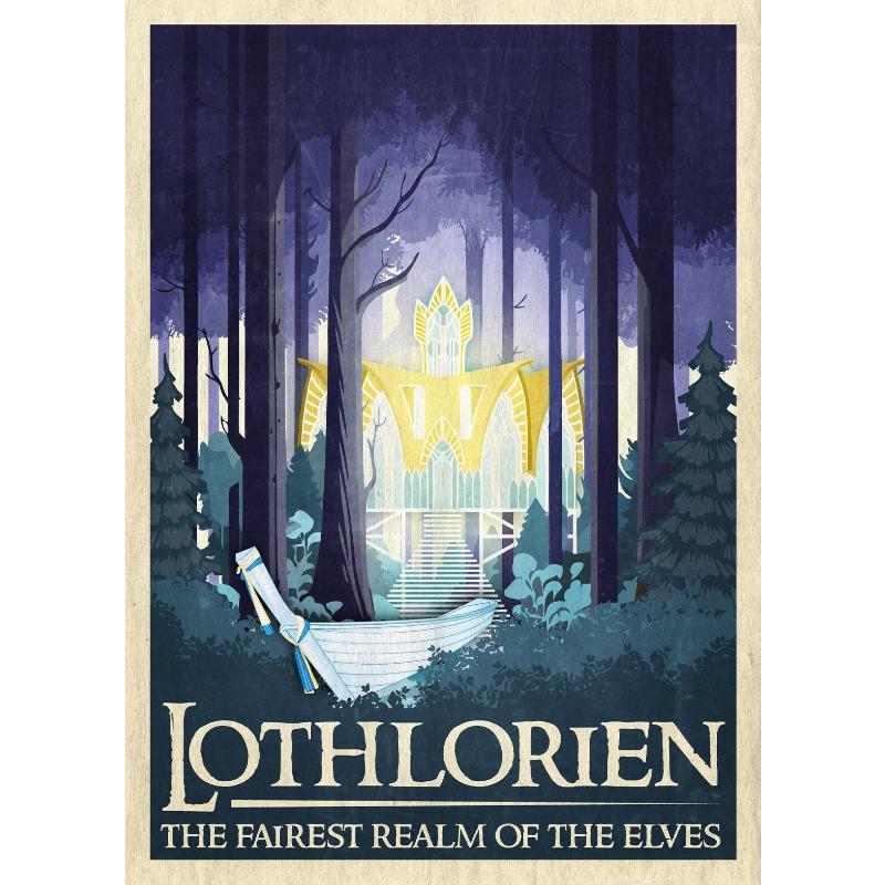 Абстрактное Кольцо Искусство Ретро Путешествия Плакат Холст Картина Винтаж Фильм Замок Мордор Лорд Магия Настенные принты Комната Домашний Декор Картина