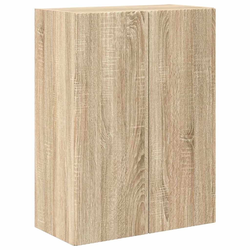 Wall Mounted TV Cabinet in Sonoma Oak Finish 59.5 x 31 x 80 cm Particleboard