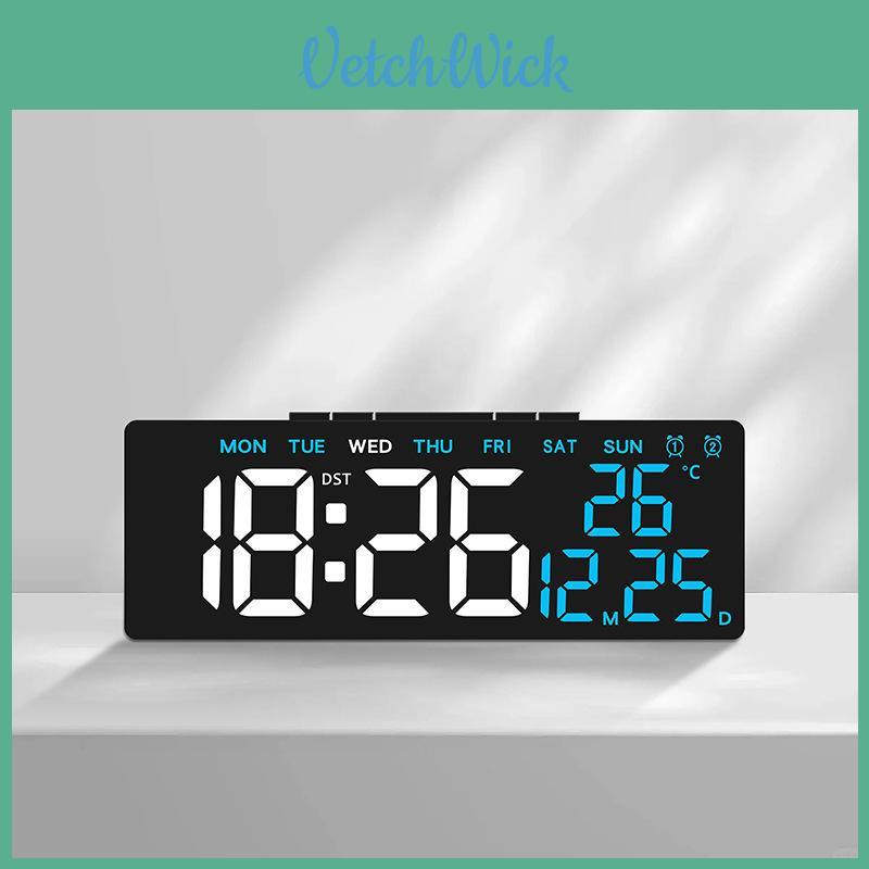 Simple Led Alarm Clock With Digital Display And Temperature For Bedroom Or Workspace