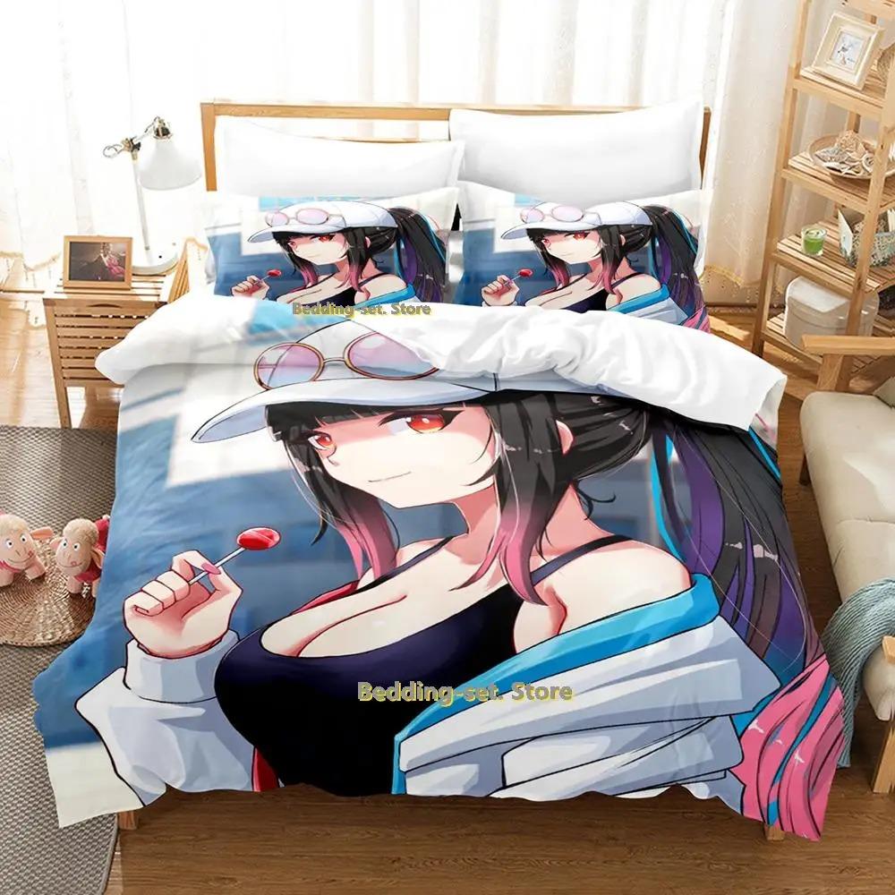 Комплект постельного белья Hana Yomeguri Single Twin Full Queen King Size Bed Set Adult Kid Bedroom Duvetcover Sets Kawaii Anime Bed Sheet Set