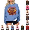 Women's Fashionable And Casual Long Sleeve Round Neck Printed Sweatshirt