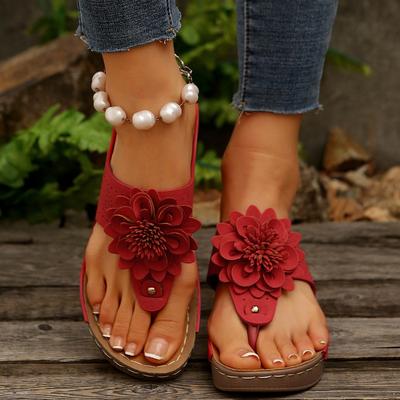 Мода Плюс Размер 2025 Лето Открытый Носок Женские Шлепанцы Тапочки Повседневные Аппликации Клиновидные Сандалии для Улицы Легкие Повседневные Пляжные Тапочки