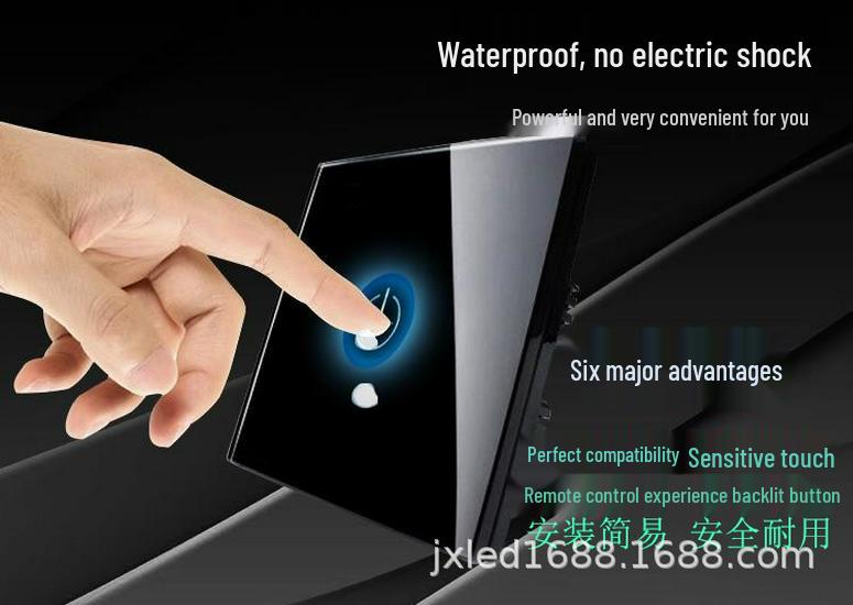 Three-Gang Smart Touch Wall Switch with Alexa & Tmall Genie Voice Control
